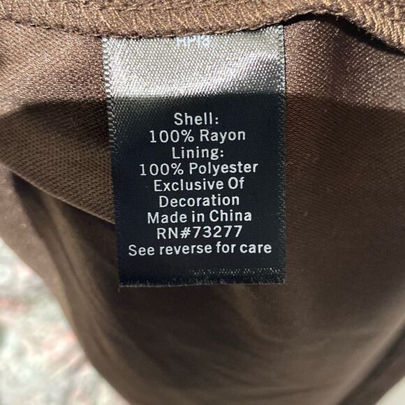 SO Women's Brown Multi Lace Inset Tiered Long Sleeve Babydoll Dress Medium NWT - Picture 11 of 12